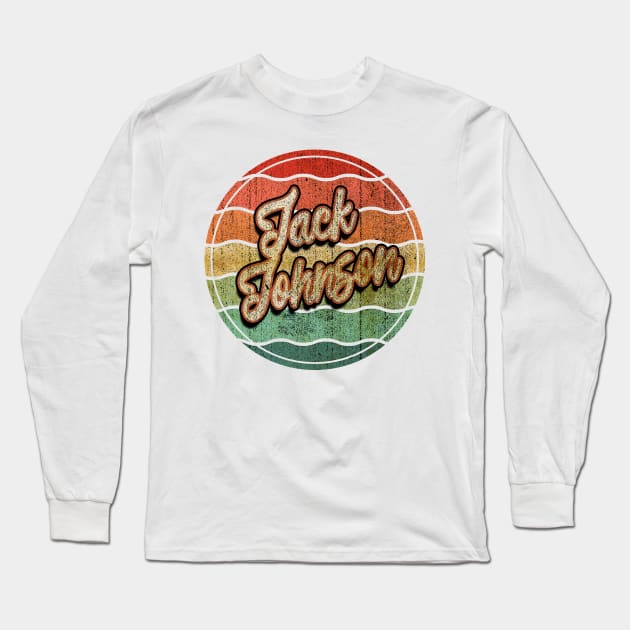 Retro Vintage Jack Johnson Long Sleeve T-Shirt by Electric Tone